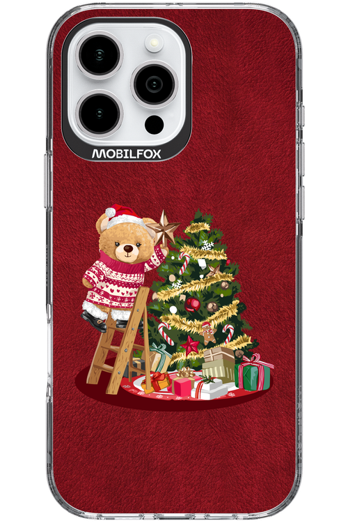 Christmas Bear (Burgundy) - Apple iPhone 16 Pro Max