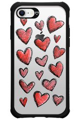 Red Love Transparent - Apple iPhone 7