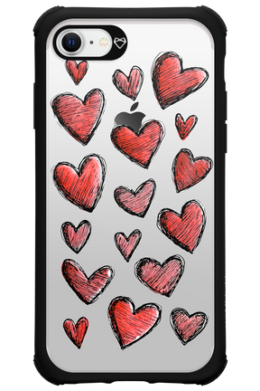 Red Love Transparent - Apple iPhone 7
