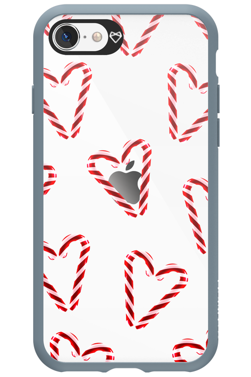 Candy Cane Hearts - Apple iPhone SE 2020