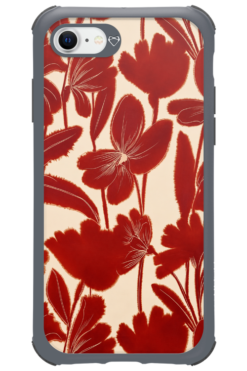 Burgundy Flowers 2.0 - Apple iPhone 8