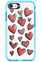 Red Love Transparent - Apple iPhone 8