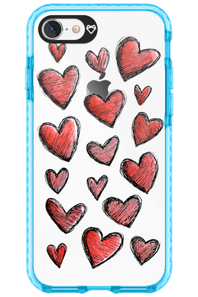 Red Love Transparent - Apple iPhone 8