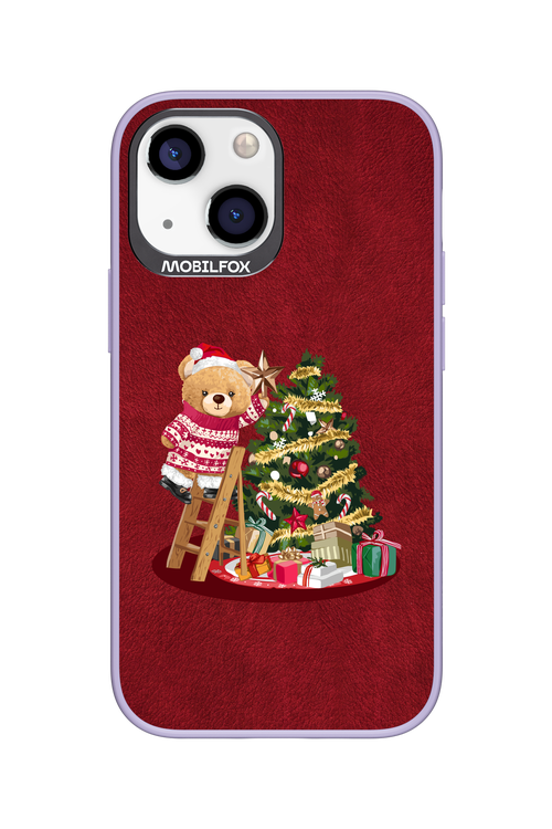 Christmas Bear (Burgundy) - Apple iPhone 13 Mini