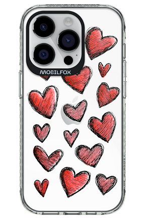 Red Love Transparent - Apple iPhone 14 Pro