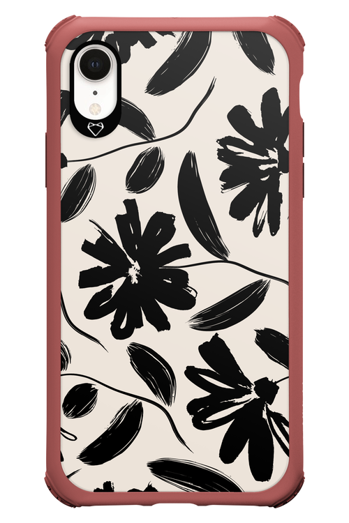 Monochrome Flowerss 2.0 - Apple iPhone XR