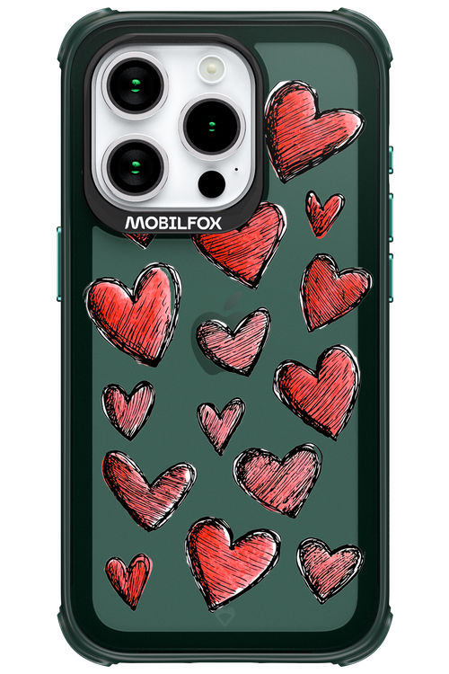 Red Love Transparent - Apple iPhone 15 Pro