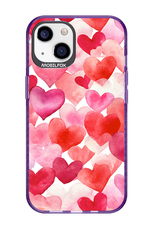 Water Painted Heart 2.0 - Apple iPhone 13