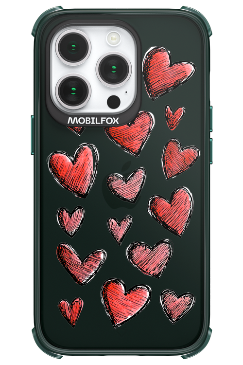 Red Love Transparent - Apple iPhone 14 Pro