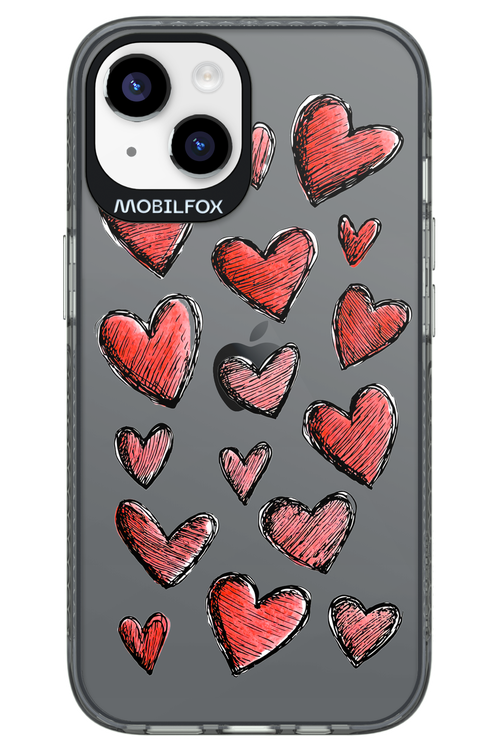 Red Love Transparent - Apple iPhone 14