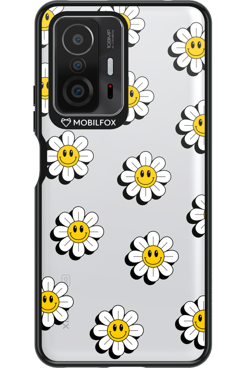 Smiley Flowers Transparent - Xiaomi Mi 11T Pro