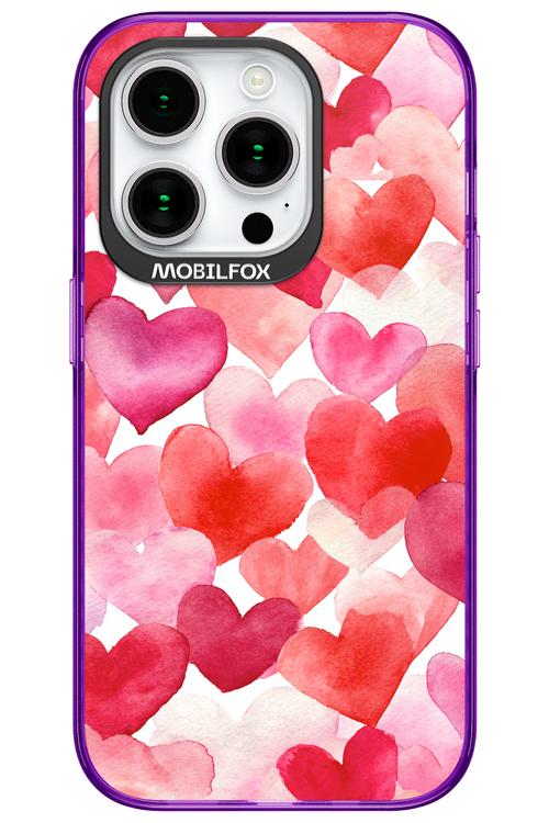 Water Painted Heart - Apple iPhone 15 Pro