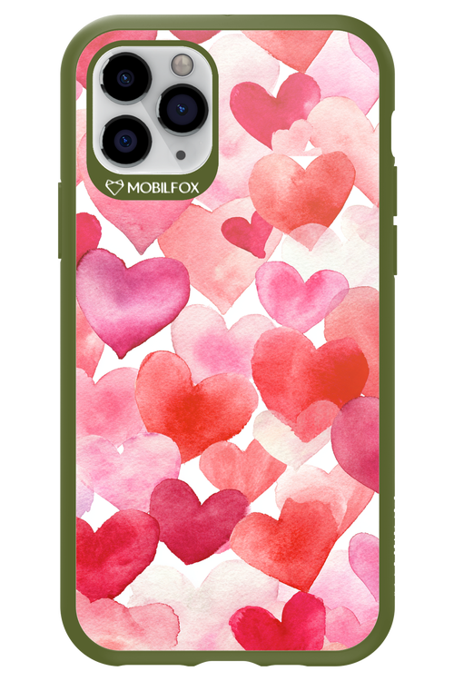 Water Painted Heart - Apple iPhone 11 Pro