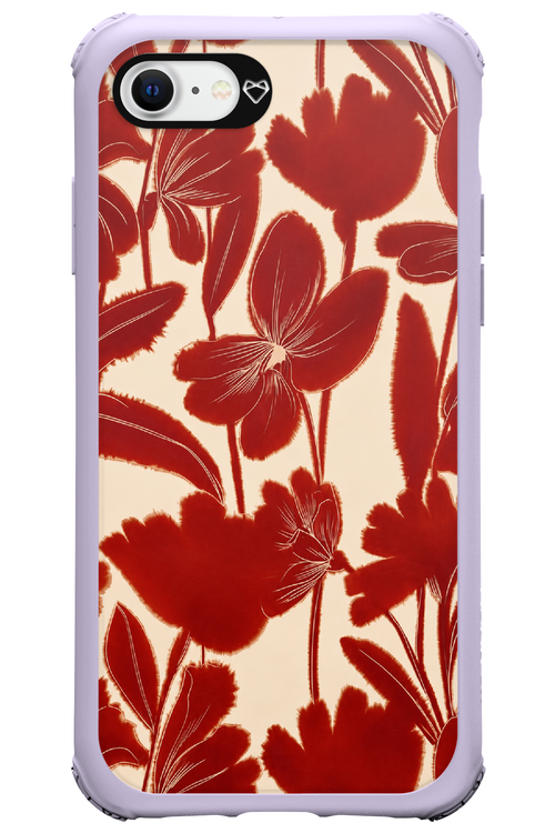 Burgundy Flowers 2.0 - Apple iPhone 8