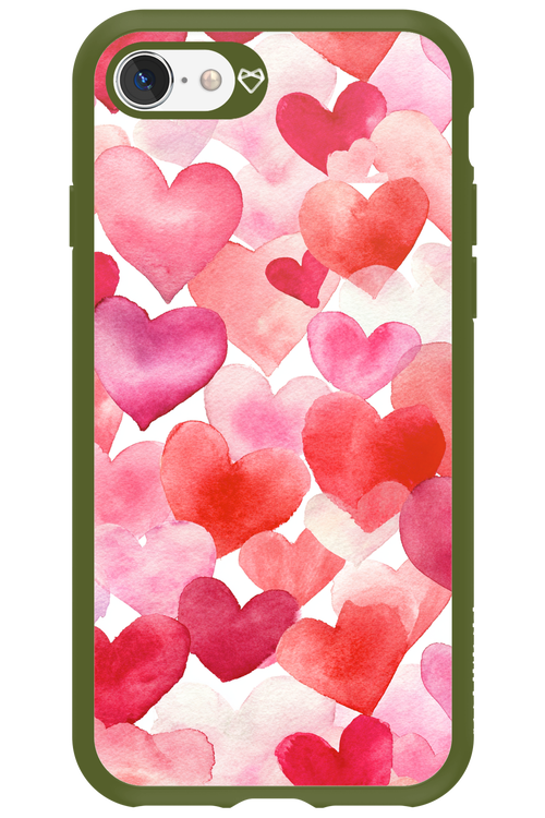 Water Painted Heart - Apple iPhone SE 2022