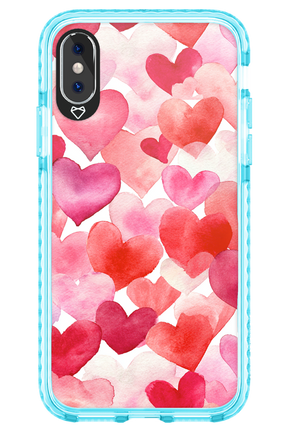 Water Painted Heart - Apple iPhone X