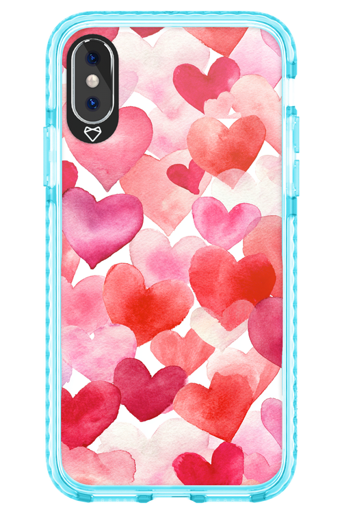 Water Painted Heart - Apple iPhone X