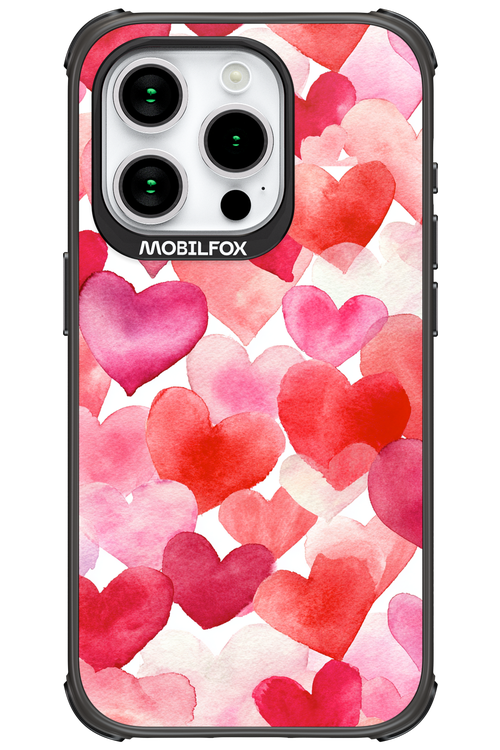 Water Painted Heart - Apple iPhone 15 Pro