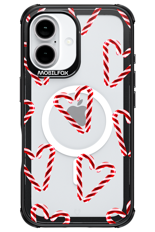 Candy Cane Hearts - Apple iPhone 16