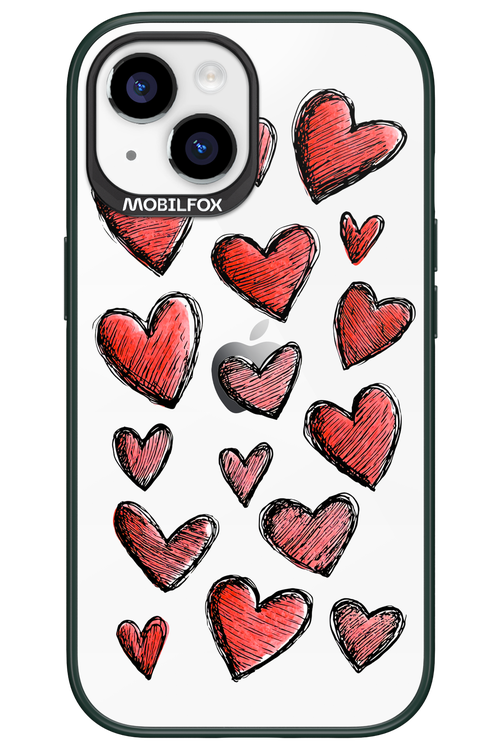 Red Love Transparent 2.0 - Apple iPhone 15