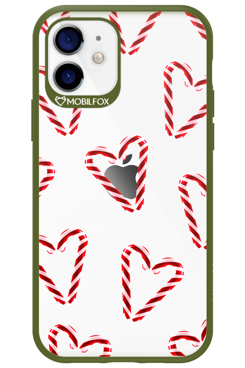 Candy Cane Hearts - Apple iPhone 12