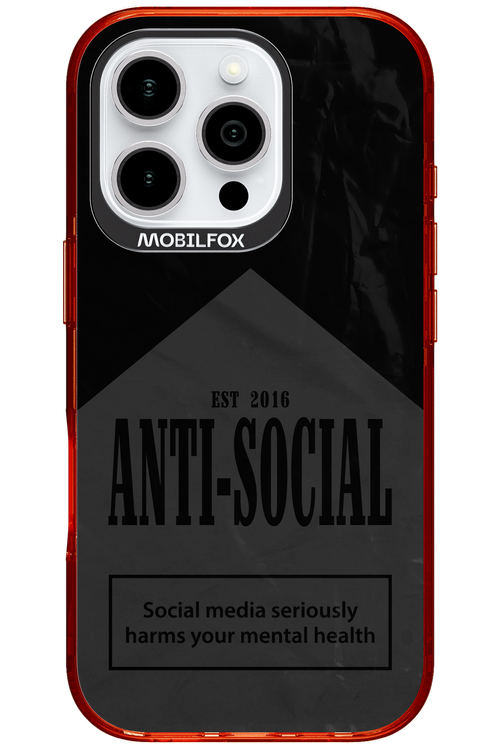 ANTI-SOCIAL (BLVCK) 2.0 - Apple iPhone 16 Pro