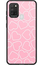 Line Heart Pink - Samsung Galaxy A21 S