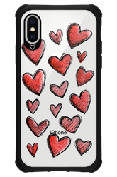 Red Love Transparent - Apple iPhone X