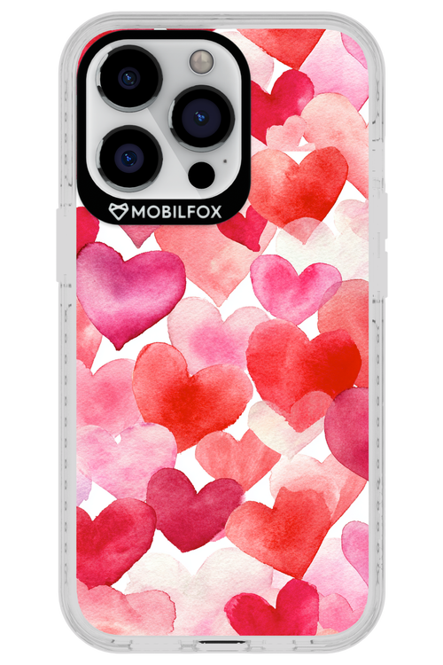 Water Painted Heart - Apple iPhone 13 Pro