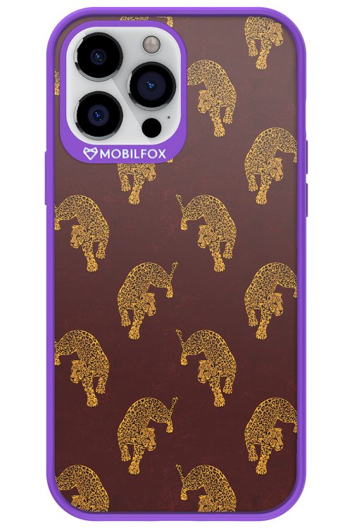 Burgundy Leopard Pattern - Apple iPhone 13 Pro Max