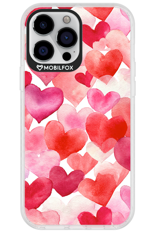 Water Painted Heart - Apple iPhone 13 Pro Max