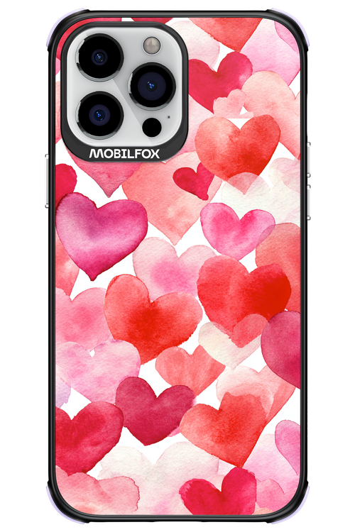 Water Painted Heart - Apple iPhone 13 Pro Max