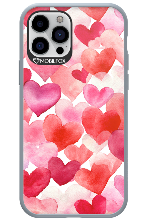 Water Painted Heart - Apple iPhone 12 Pro
