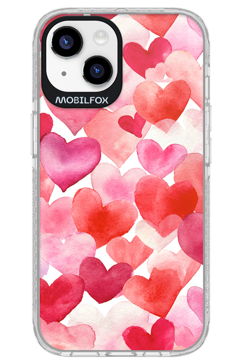 Water Painted Heart - Apple iPhone 14