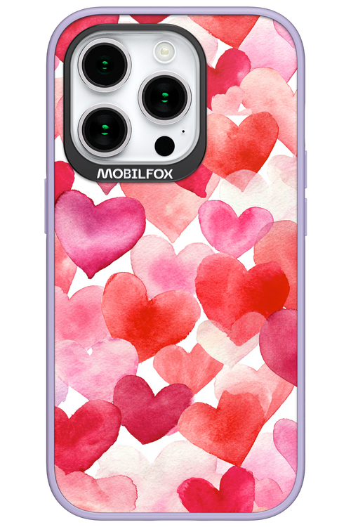 Water Painted Heart - Apple iPhone 15 Pro