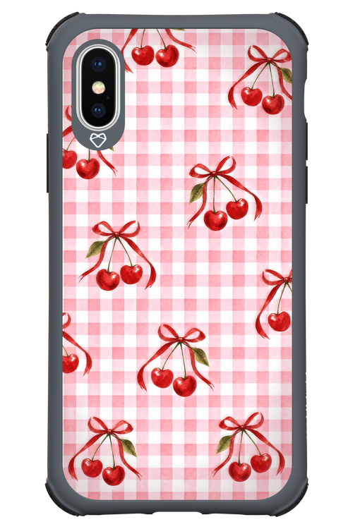 Pink Cherry Checked 2.0 - Apple iPhone X