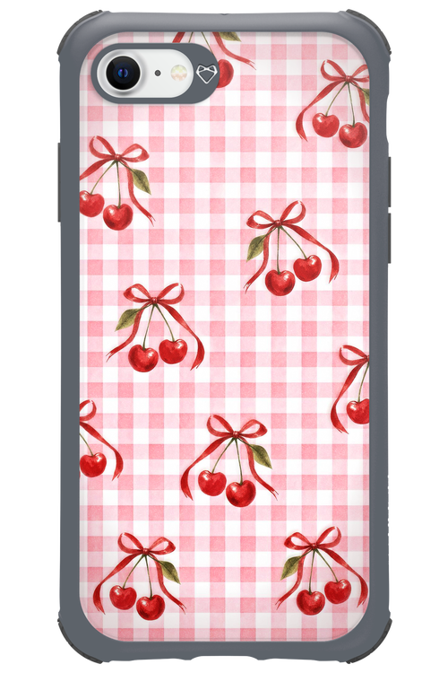 Pink Cherry Checked 2.0 - Apple iPhone 8