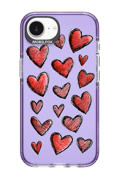 Red Love Transparent - Apple iPhone 16e