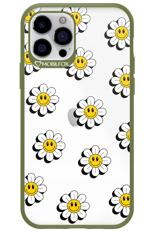 Smiley Flowers Transparent - Apple iPhone 12 Pro