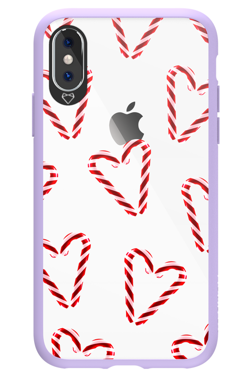 Candy Cane Hearts - Apple iPhone XS