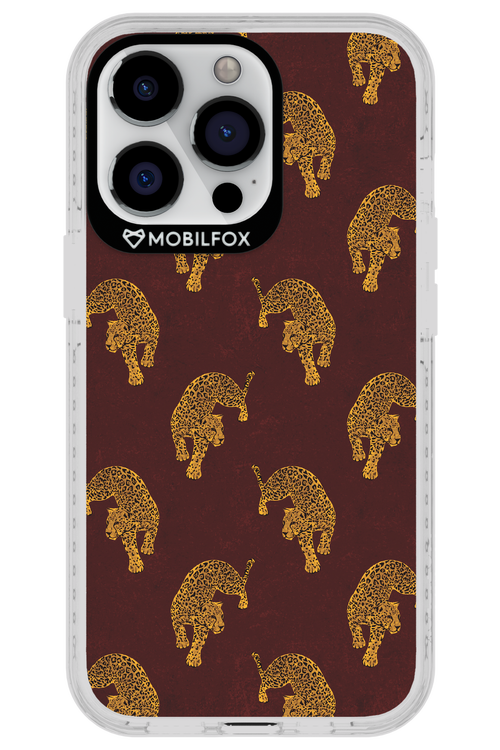 Burgundy Leopard Pattern - Apple iPhone 13 Pro