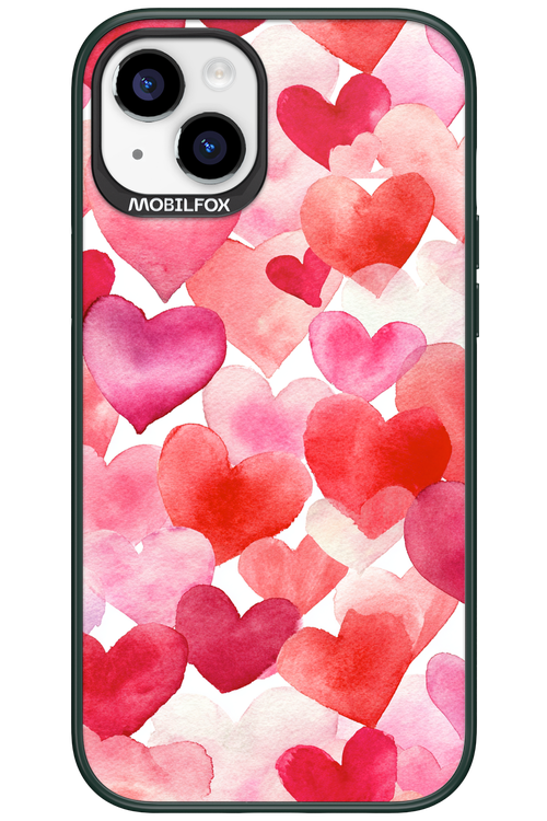 Water Painted Heart - Apple iPhone 15 Plus