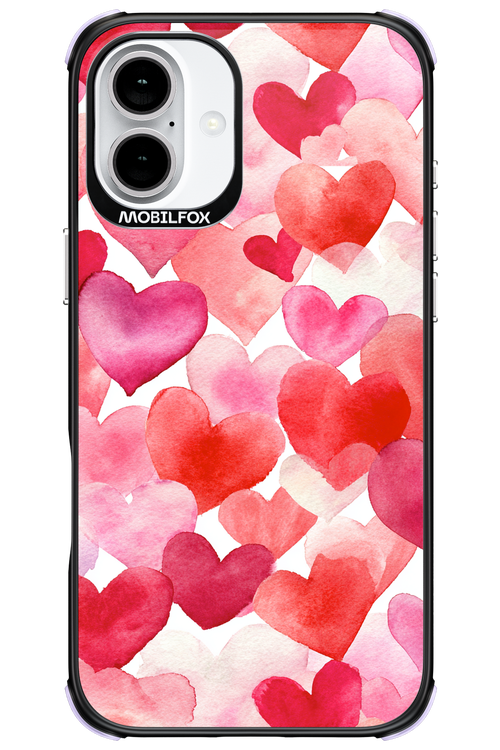 Water Painted Heart - Apple iPhone 16 Plus