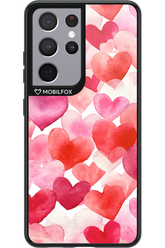 Water Painted Heart - Samsung Galaxy S21 Ultra