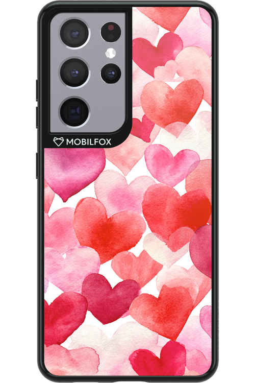 Water Painted Heart - Samsung Galaxy S21 Ultra