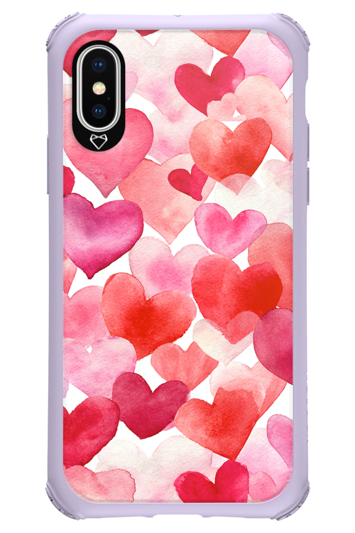 Water Painted Heart - Apple iPhone X