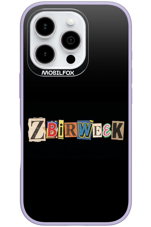 Zbirweek (black) 2.0 - Apple iPhone 16 Pro