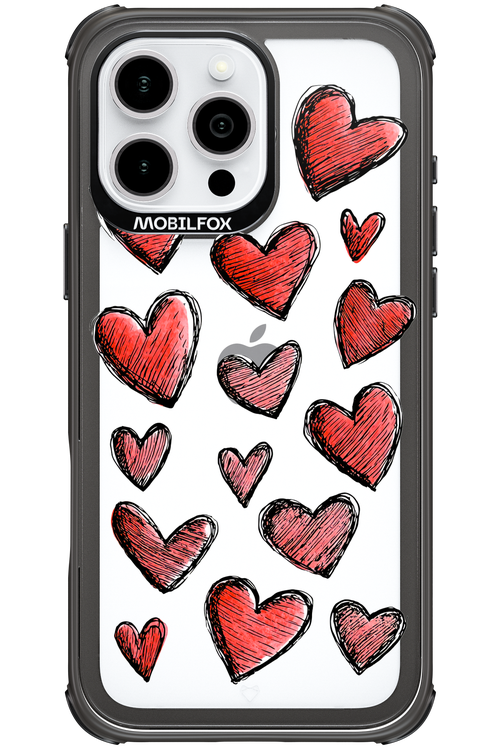 Red Love Transparent - Apple iPhone 16 Pro Max
