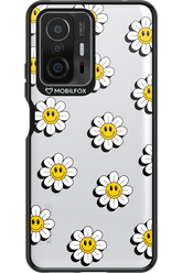 Smiley Flowers Transparent - Xiaomi Mi 11T