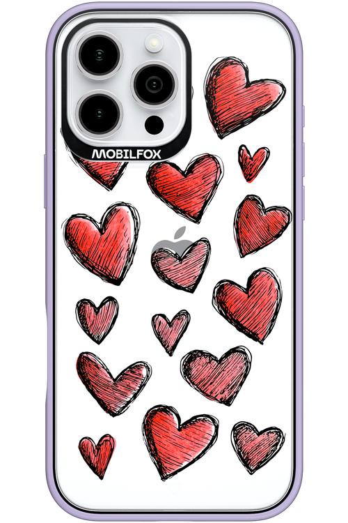 Red Love Transparent - Apple iPhone 16 Pro Max